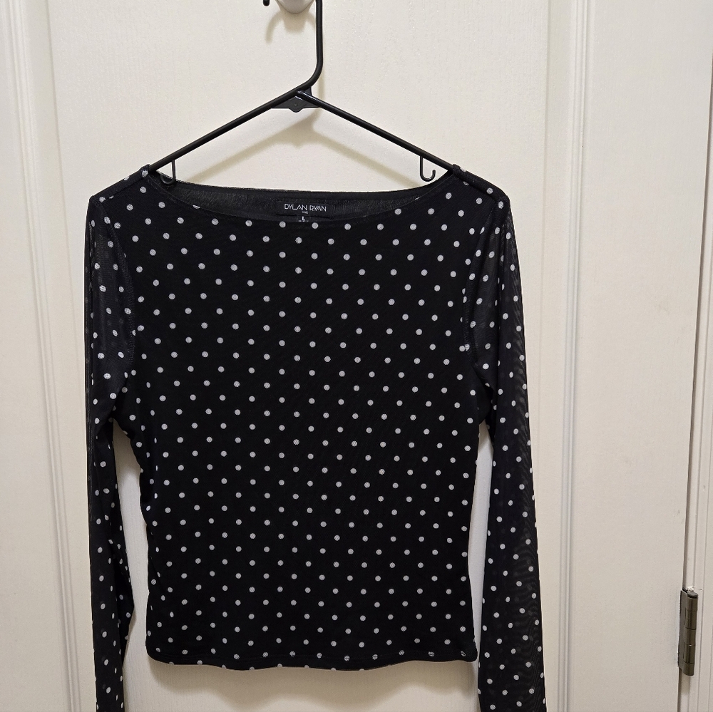 Dylan Ryan Black Polka Dot Top